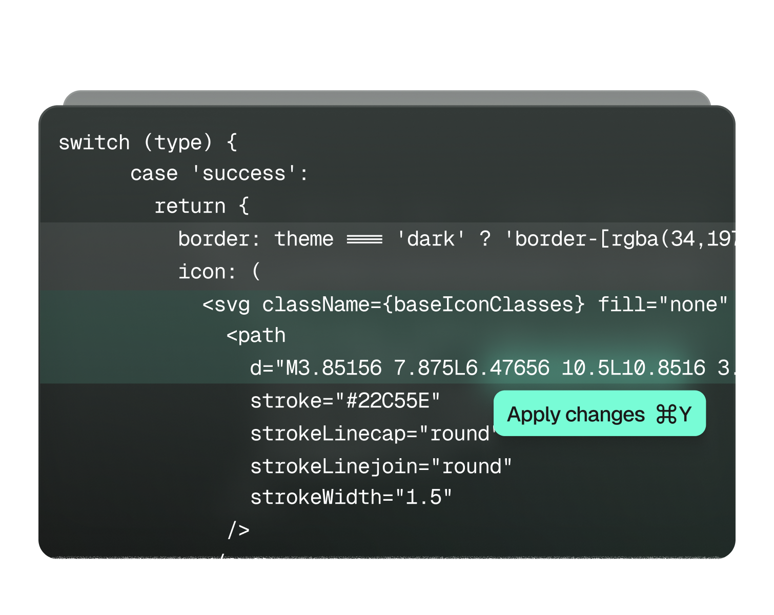 AI code reviews interface